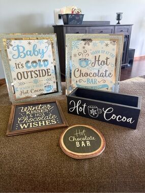 Hot Chocolate Bar Sign Set